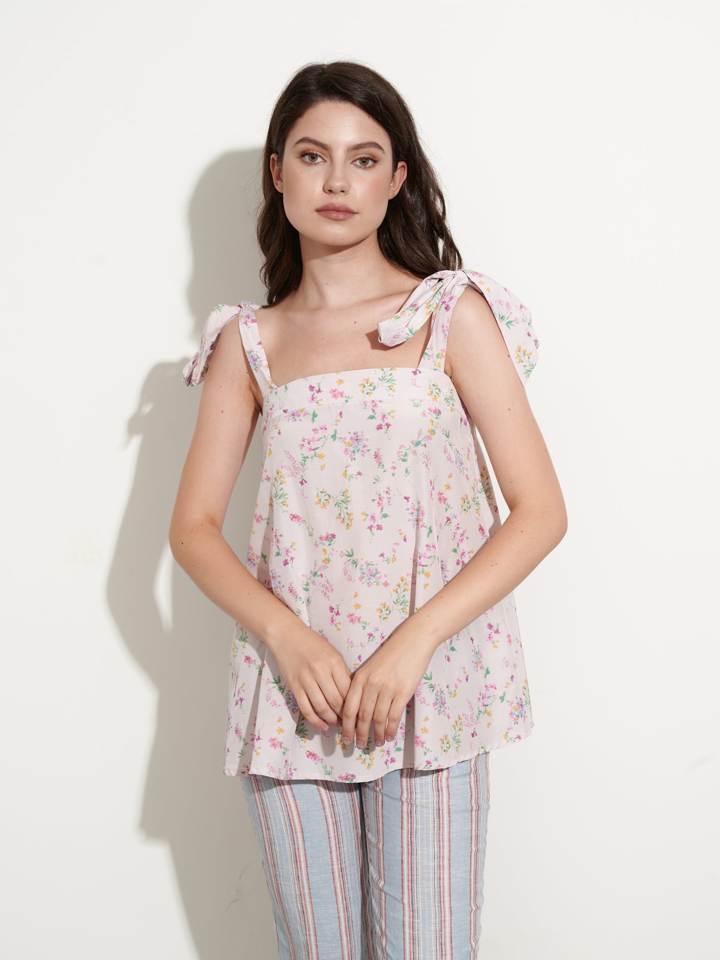 T333 Silk top, pink